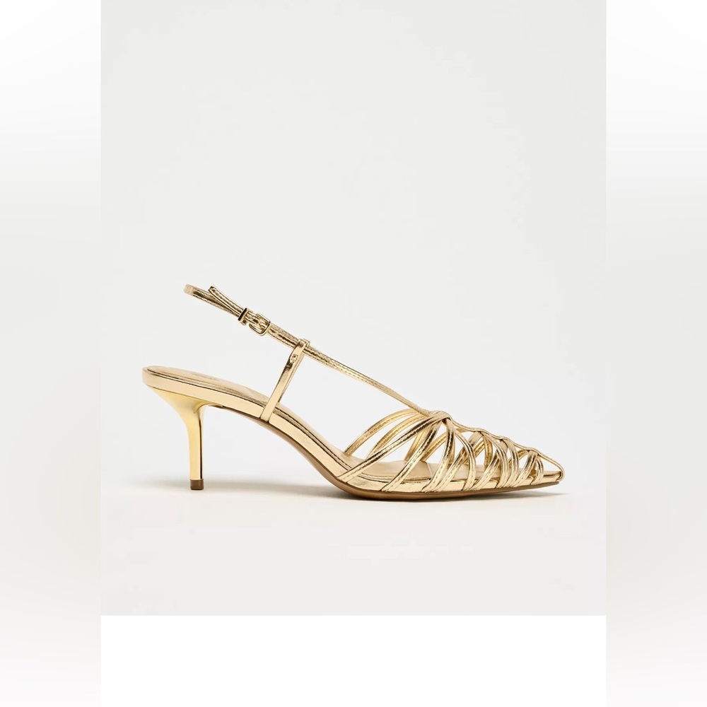 Zara Gold Strappy Heels
